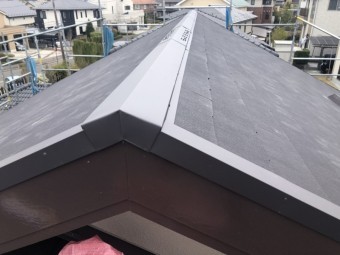 小口側の棟板金