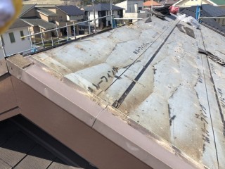 撤去したスレート屋根