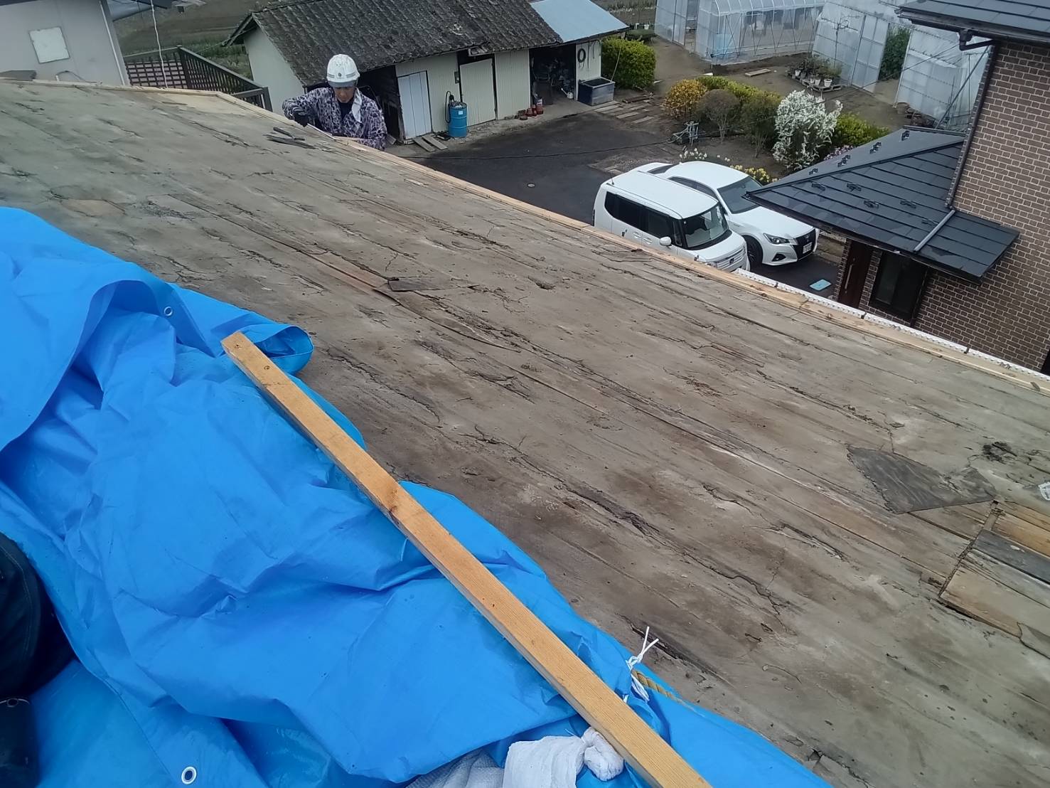 仙台市宮城野区岡田　瓦屋根撤去後の屋根工事をご紹介します