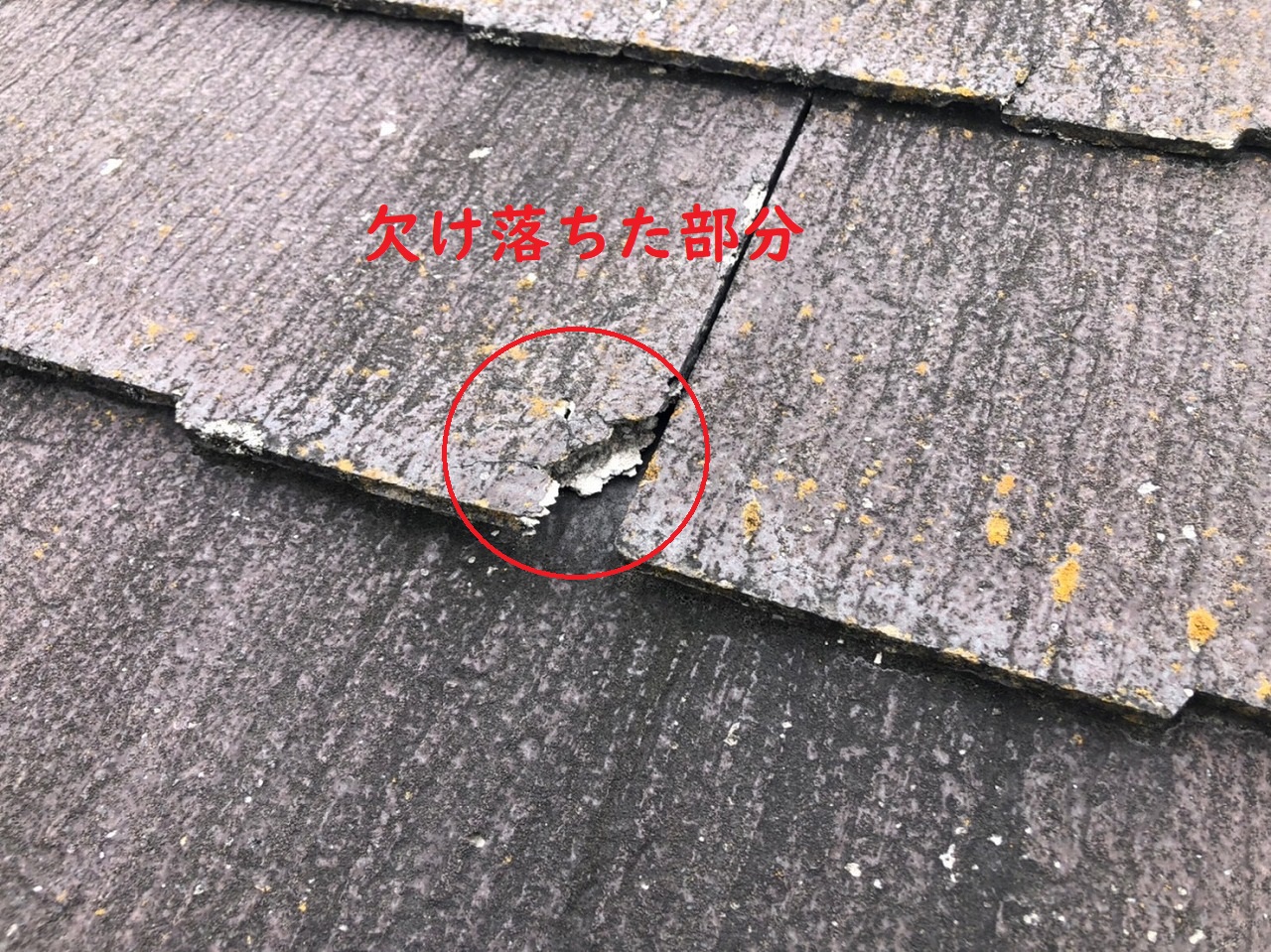 破損した屋根材